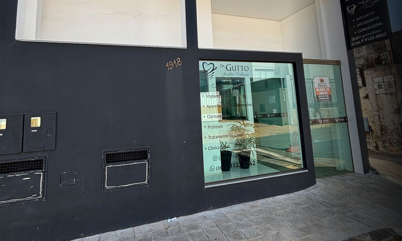 Fachada do consultório do Dr. Gutto Jordão Vilhena em Alfenas-MG